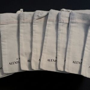 LOT OF 8 Alexis Bittar Jewlery Dust/travel DRAWSTRING Bags